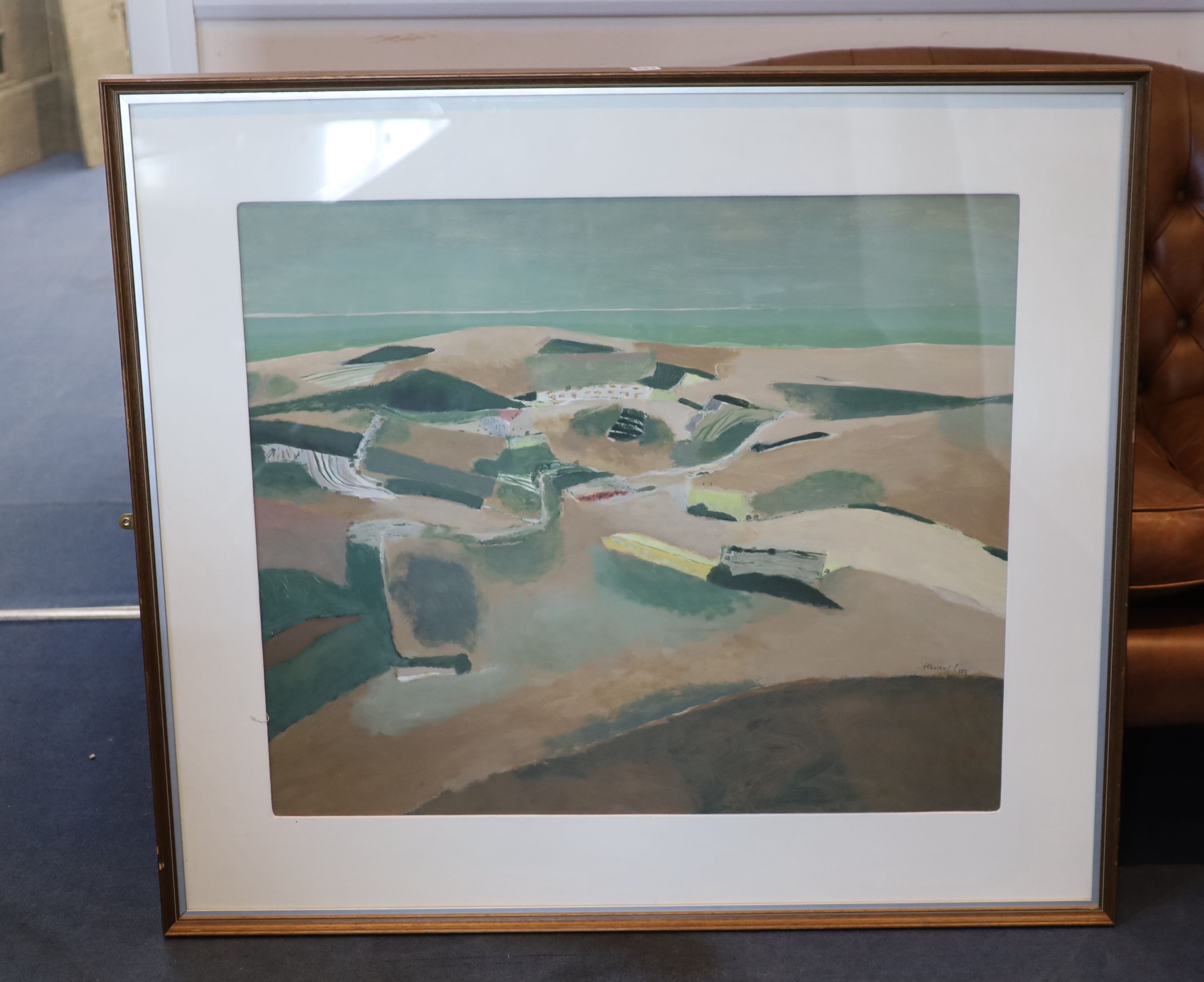 Stewart Lees (1926-2008), oil on board, Landscape, signed, 75 x 88cm